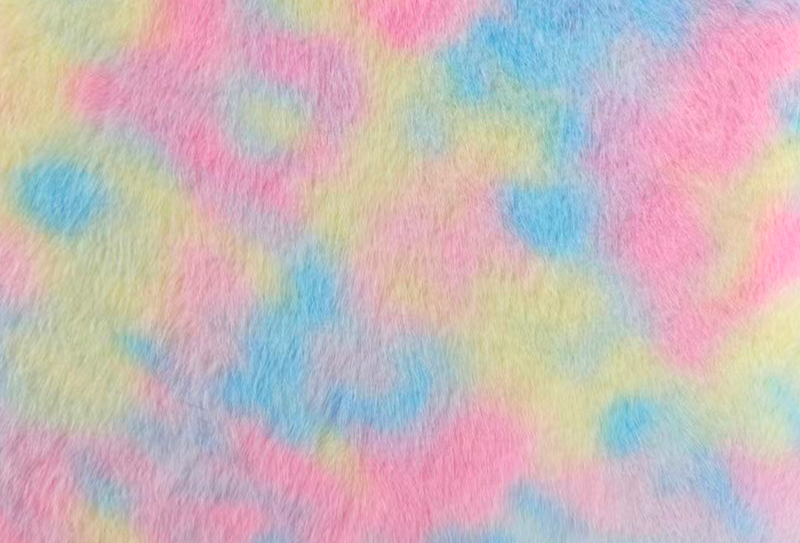 Dúhová faux norková tkanina s európskou potlačou noriek 500GSM Dúhová faux norková tkanina s európskou potlačou noriek 500GSM