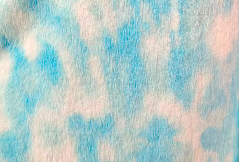 Dúhová faux norková tkanina s európskou potlačou noriek 500GSM Dúhová faux norková tkanina s európskou potlačou noriek 500GSM