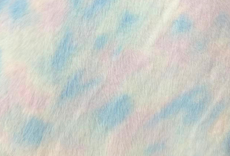 Dúhová faux norková tkanina s európskou potlačou noriek 500GSM Dúhová faux norková tkanina s európskou potlačou noriek 500GSM